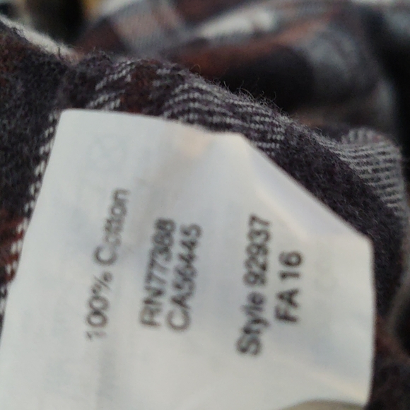 J. Crew Factory Slim plaid Flannel long sleeve Button up shirt sz Med men's - Picture 5 of 9